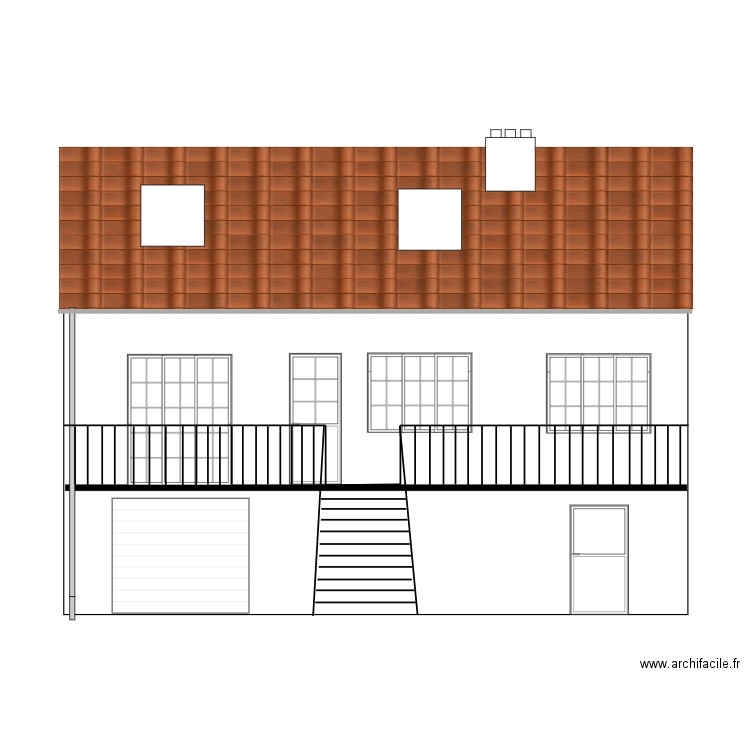 coupe facede fourqueux. Plan de 0 pièce et 0 m2