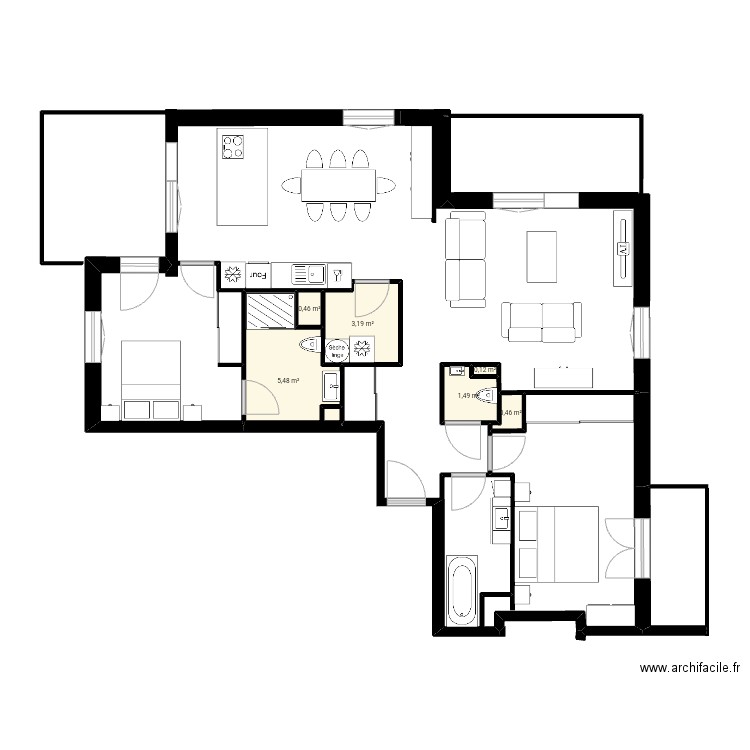 Alteia Berck. Plan de 6 pièces et 11 m2