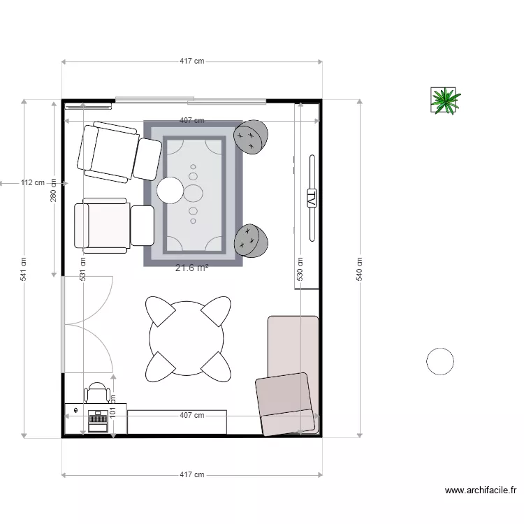 Plan appart S&eacute;jour Projet  V2. Plan de 