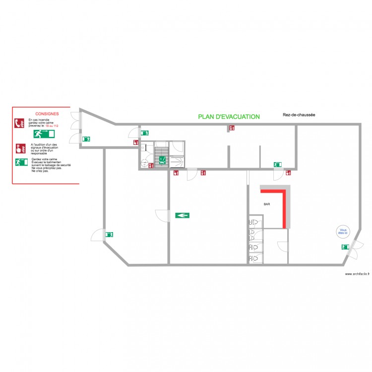 restaurant. Plan de 0 pièce et 0 m2
