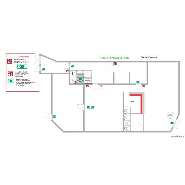 restaurant. Plan de 