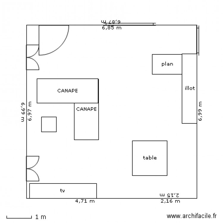 AMMENAGEMENT SALON. Plan de 0 pièce et 0 m2