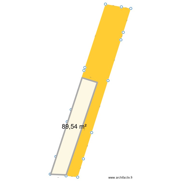 DP1. Plan de 1 pièce et 90 m2