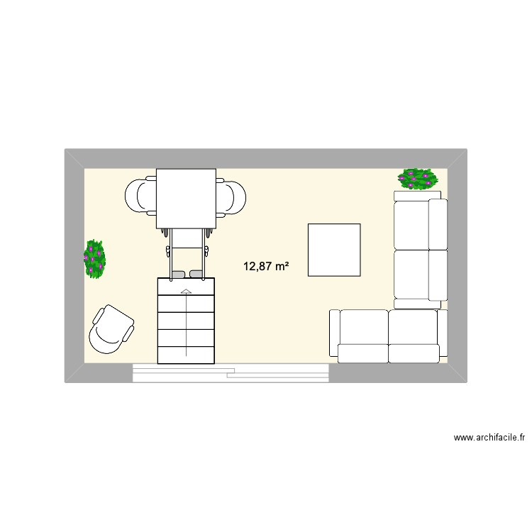 BLA_Terrasse (3). Plan de 1 pièce et 13 m2
