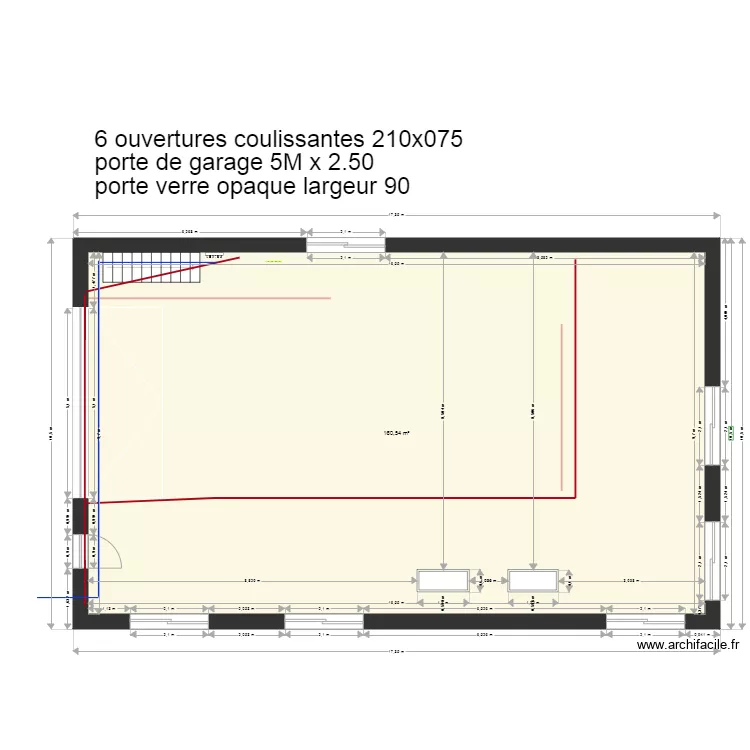 SOUS SOL ET FACADE 1735x1050. Plan de 
