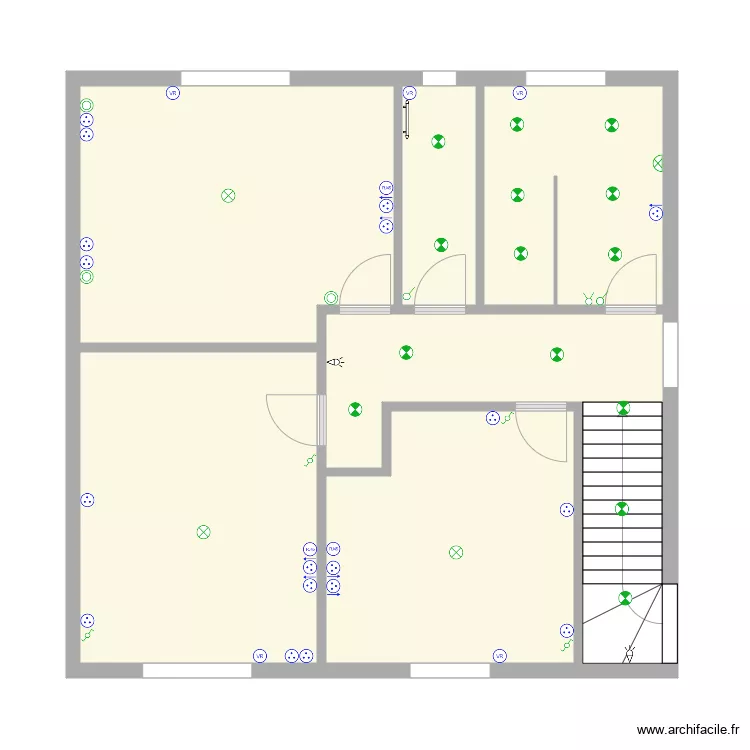 maison volstroff etage . Plan de 