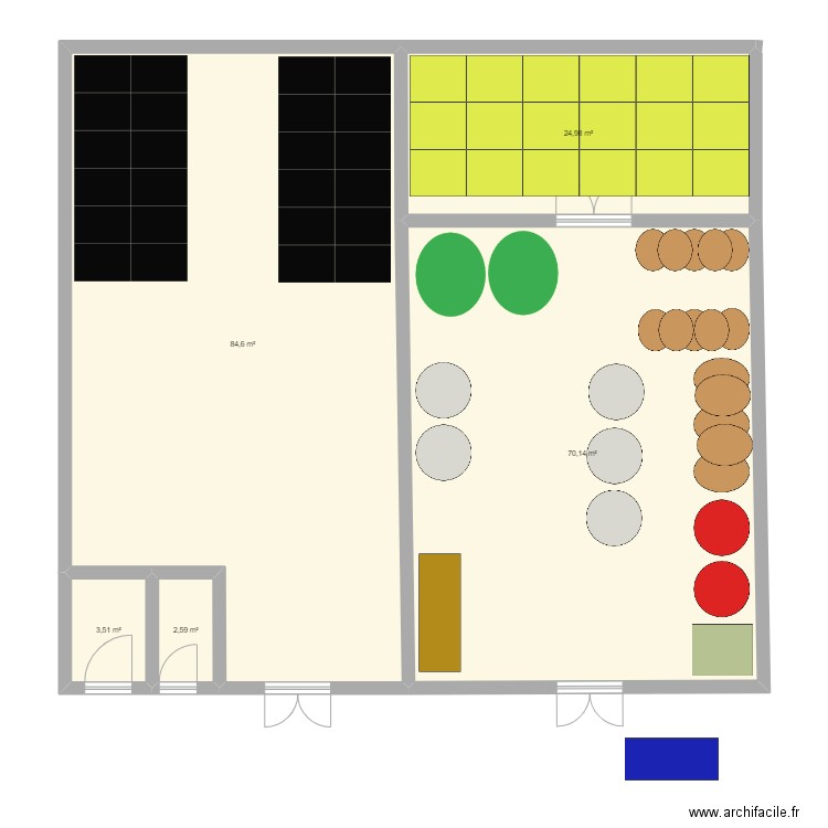 Essai cave 1. Plan de 5 pièces et 186 m2