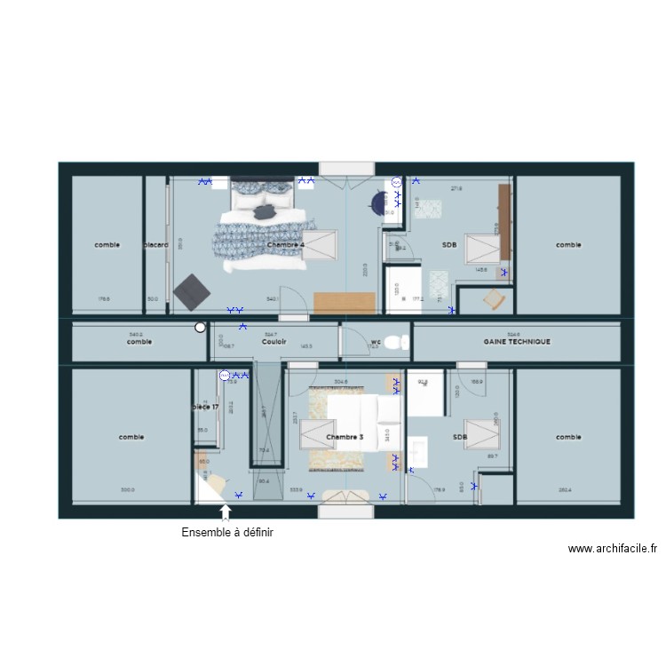 Prise 1er Etage après ossature. Plan de 0 pièce et 0 m2