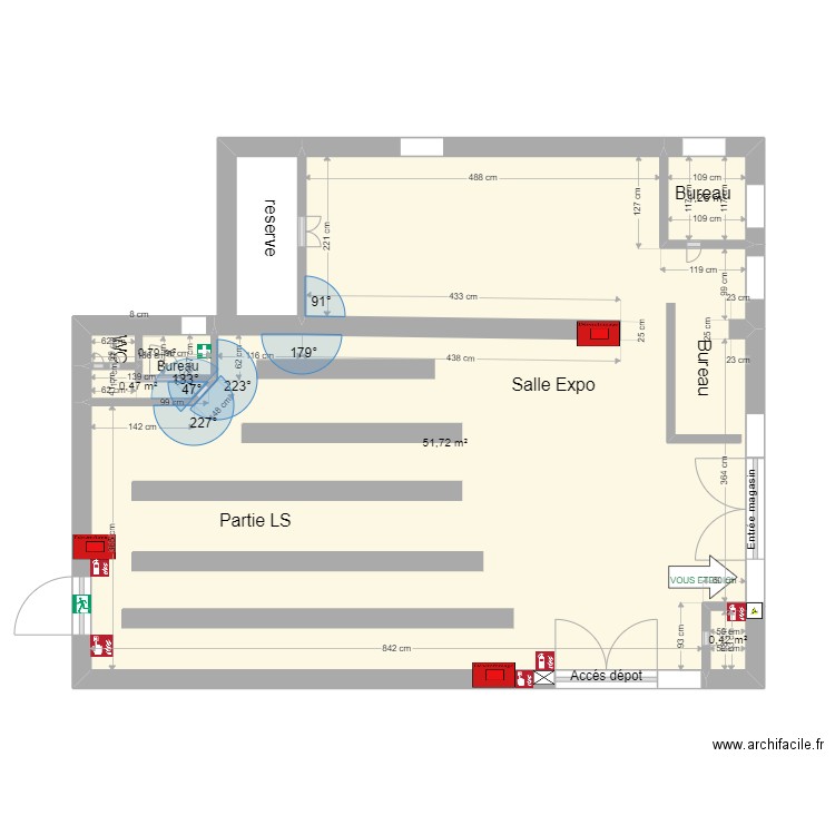 plan secu magasin baudemont 2. Plan de 5 pièces et 55 m2