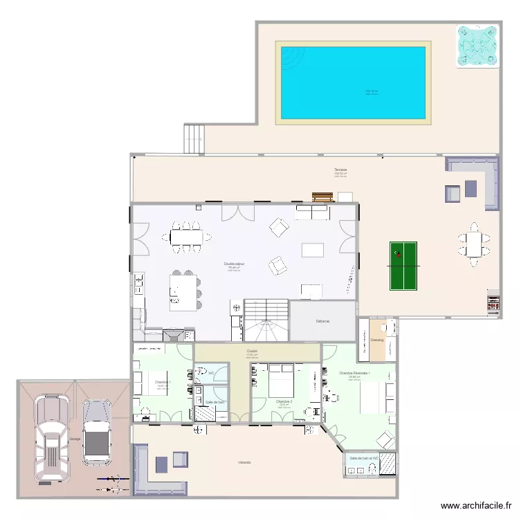 Maison Bambara 1. Plan de 