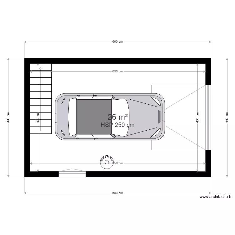 GARAGE. Plan de 