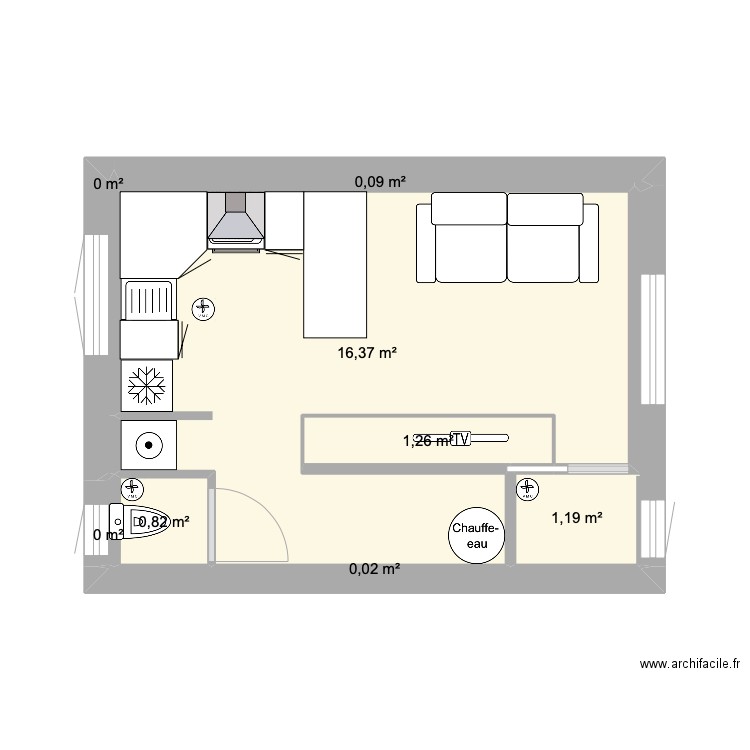 etage. Plan de 8 pièces et 20 m2