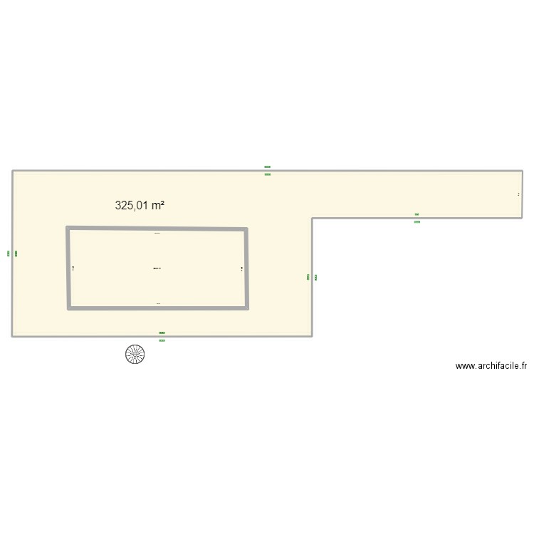 Terrain à vendre avec maison 90m2. Plan de 2 pièces et 534 m2