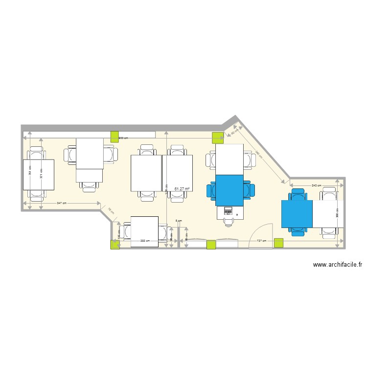 OpenSpace DSI V1 plus 3 places. Plan de 0 pièce et 0 m2