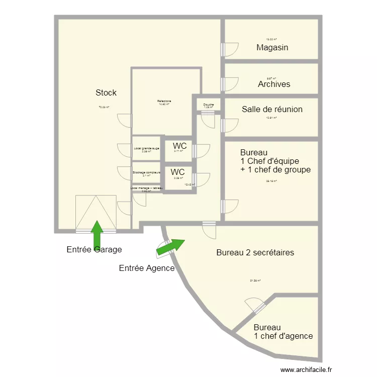 Plan Agence Metz 25 juin 2018. Plan de 