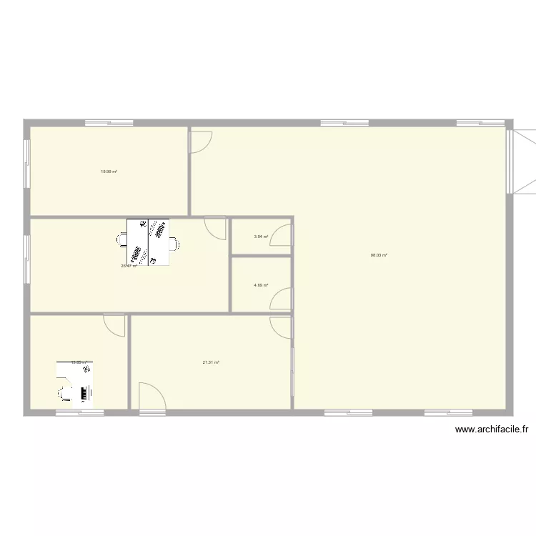 B&acirc;timent v2. Plan de 