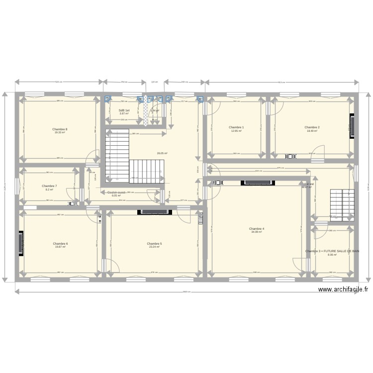 Platane 1e étage. Plan de 0 pièce et 0 m2