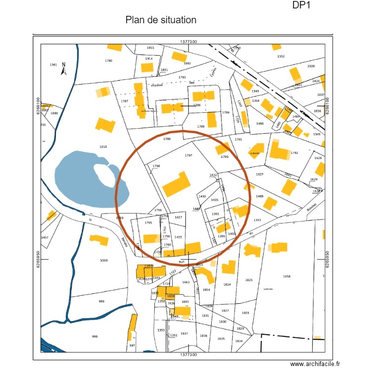 Plan de situation . Plan de 0 pièce et 0 m2