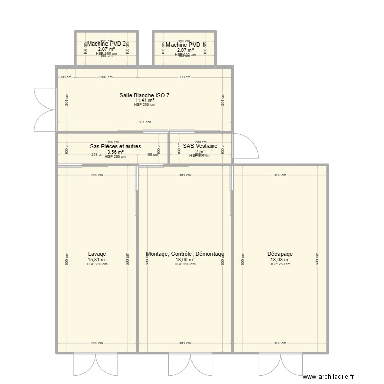 Layout Plasmadiam. Plan de 8 pièces et 73 m2