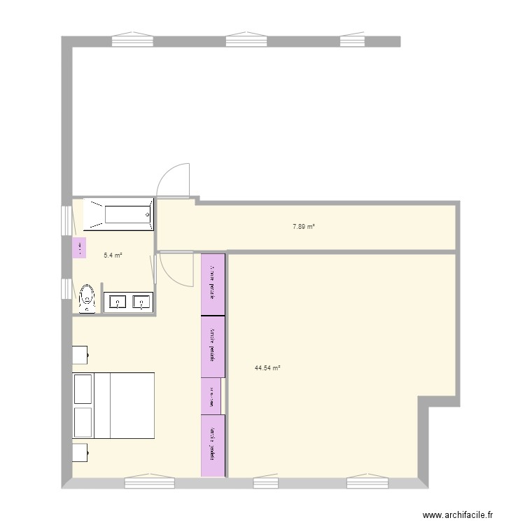 suite parentale 4 23 novembre. Plan de 0 pièce et 0 m2