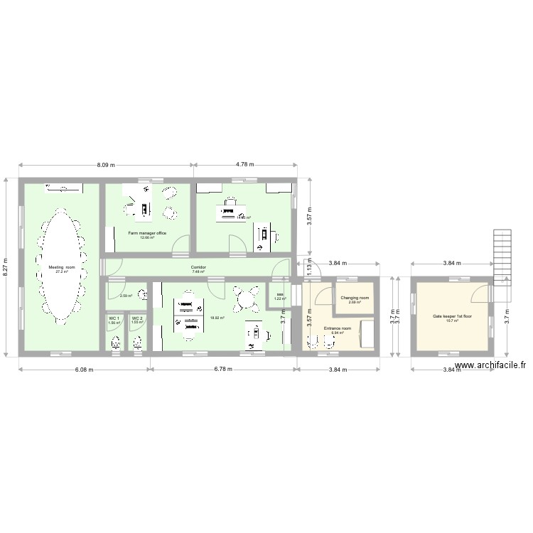 Bureau Zvezdnyy. Plan de 0 pièce et 0 m2