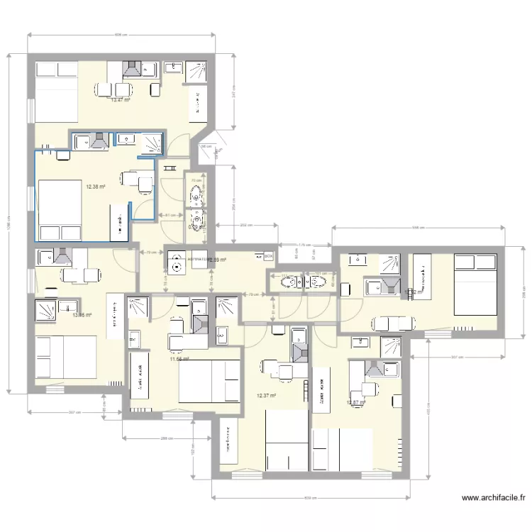 Studio 3 V1. Plan de 