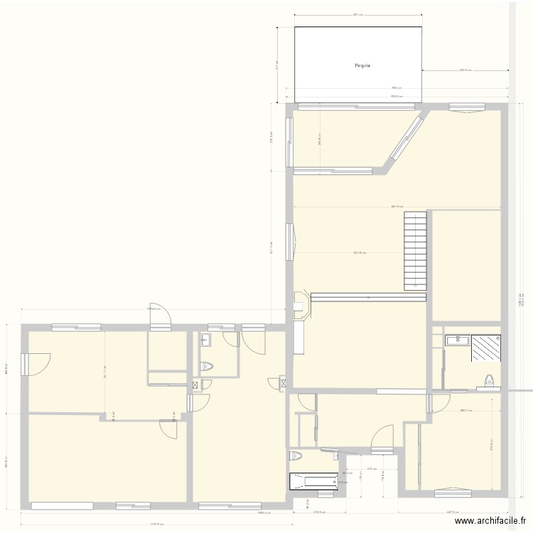 Plan masse implantation pergola. Plan de 0 pièce et 0 m2