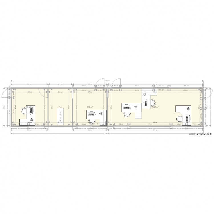 bungalow commerce. Plan de 0 pièce et 0 m2