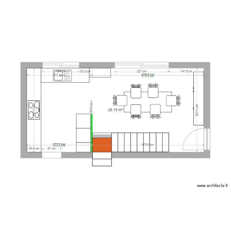 cuisine maison. Plan de 0 pièce et 0 m2