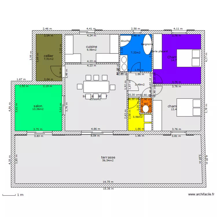 maison 1. Plan de 
