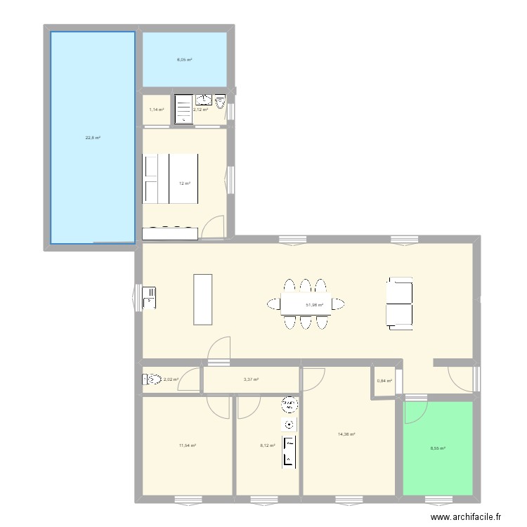 Maison V02 - Essai 7. Plan de 0 pièce et 0 m2