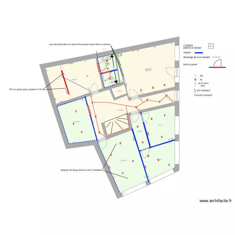 rions rdc plomberie. Plan de rions rdc plomberie. Plan de