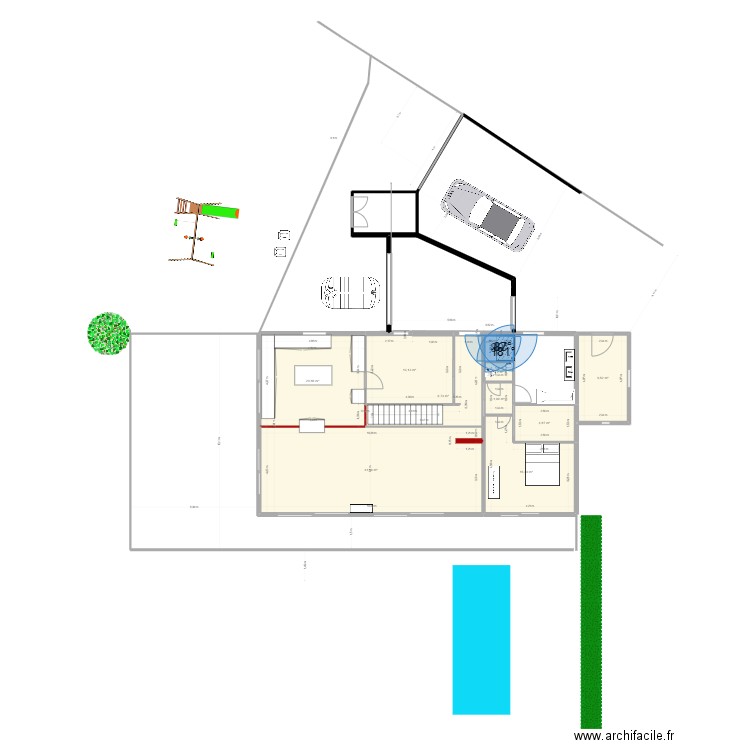 ebauche guip 30. Plan de 10 pièces et 120 m2