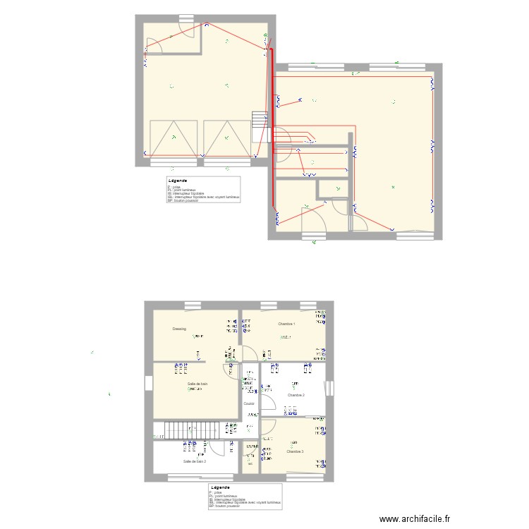 Herrmannrez position. Plan de 14 pièces et 192 m2