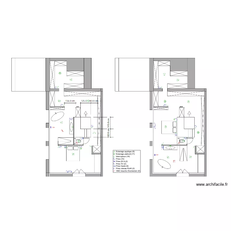 Plan electrique PONLOT &eacute;tage. Plan de 