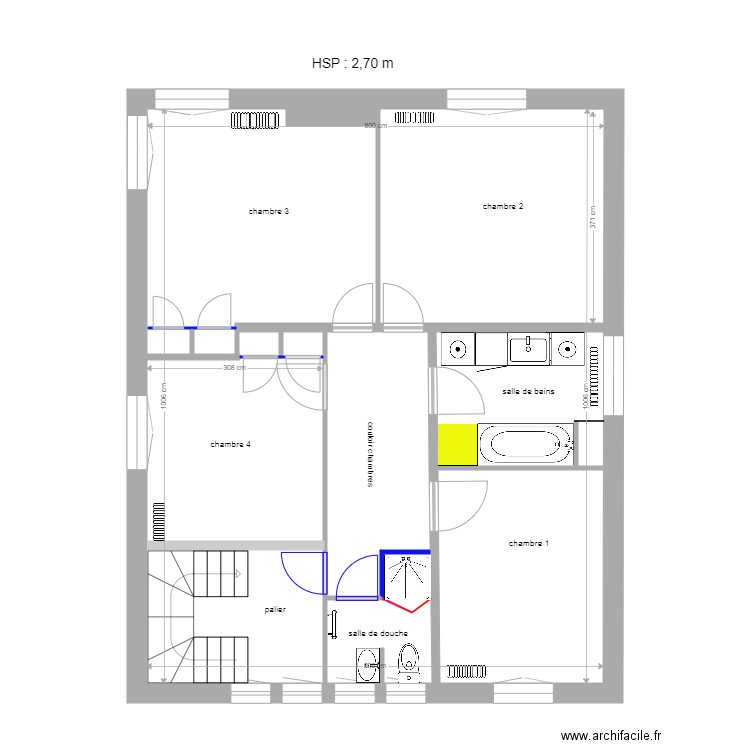 Enghien 1er étage travaux 14 11 2020. Plan de 0 pièce et 0 m2
