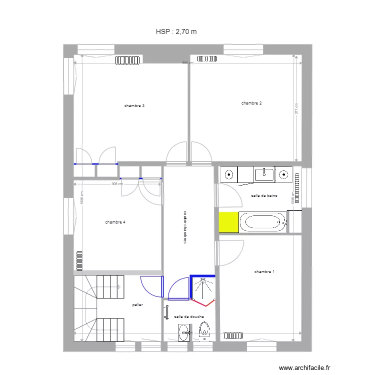 Enghien 1er &eacute;tage travaux 14 11 2020. Plan de 