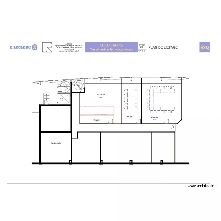 ALDIS VESTIAIRES FEMMES PROJET 1. Plan de 