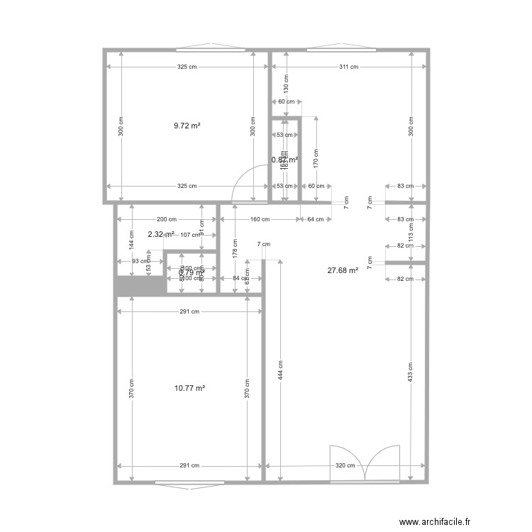 Appartement Paul Bourget. Plan de 0 pièce et 0 m2