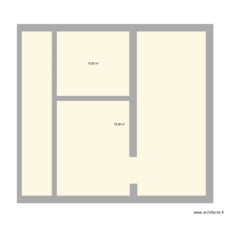 base lapeurusse. Plan de 2 pièces et 95 m2