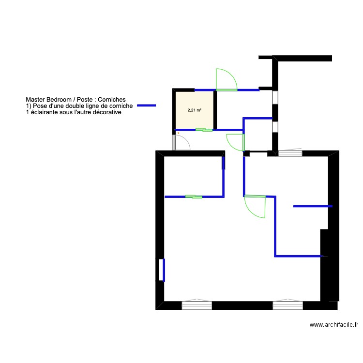 Master BedRoom (nu cloisons en place). Plan de 0 pièce et 0 m2