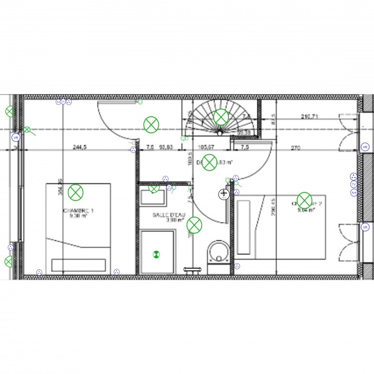 MARTINEZ ETAGE PLAN ELEC 1. Plan de 0 pièce et 0 m2
