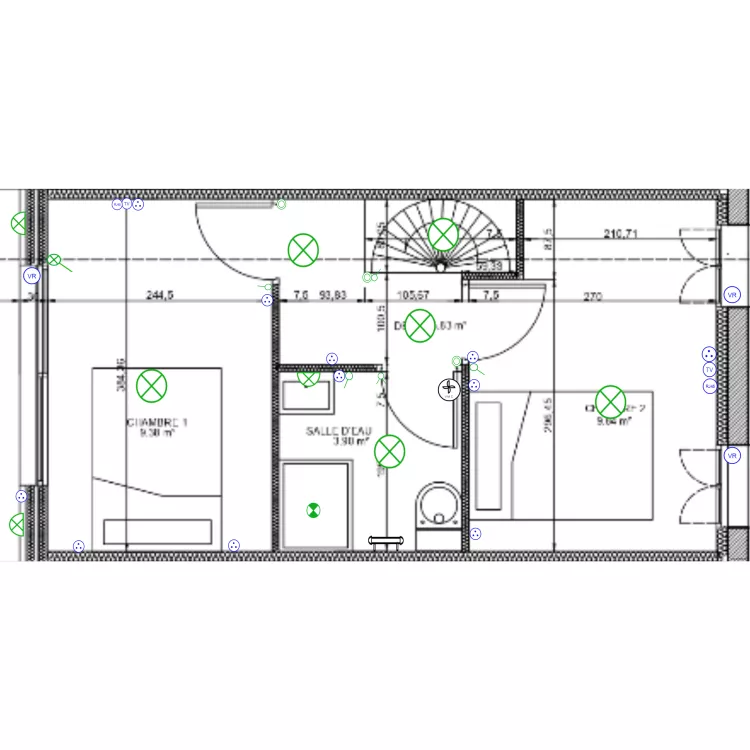 MARTINEZ ETAGE PLAN ELEC 1. Plan de 