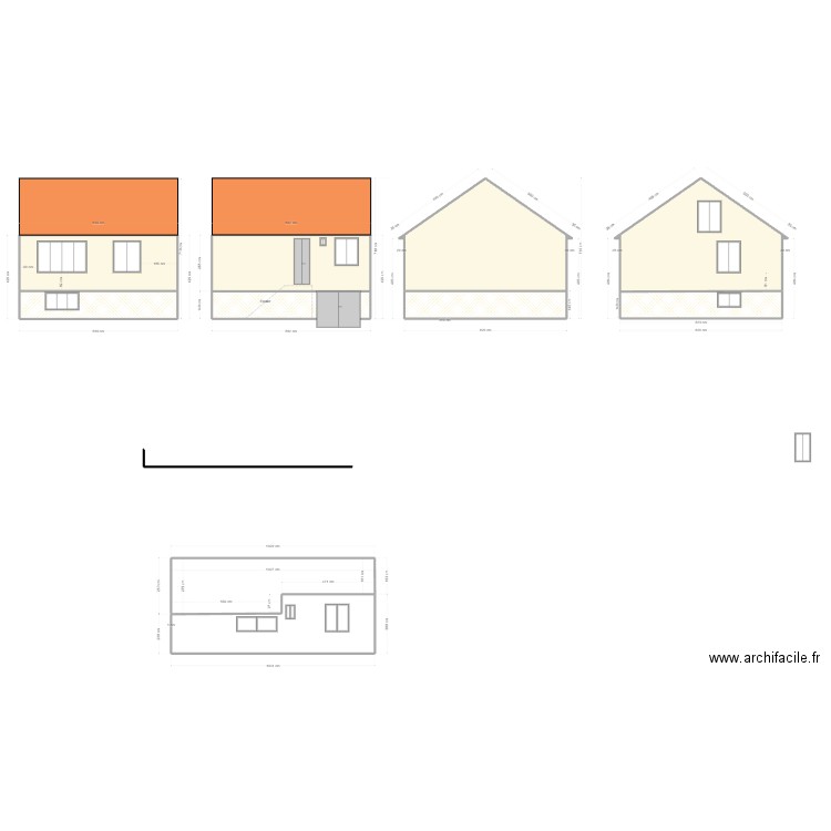 Hounkpatin. Plan de 13 pièces et 185 m2