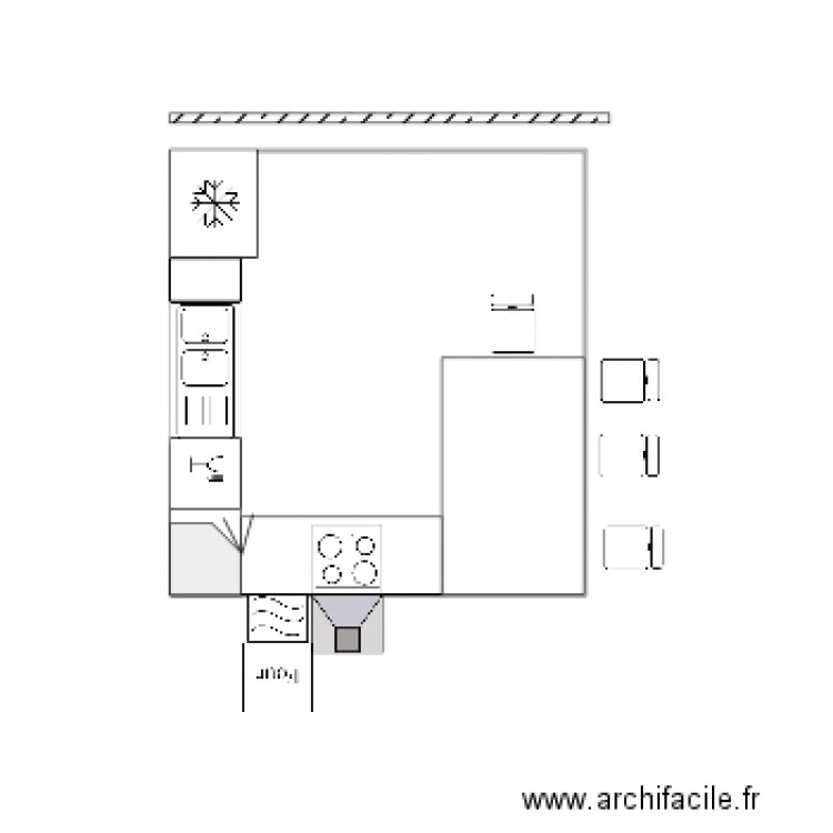 CUISINE NIVEAU 1 BIS. Plan de 0 pièce et 0 m2