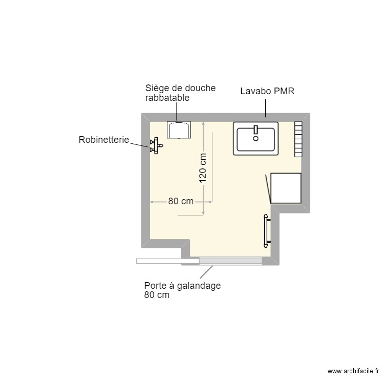 Franc SDB projet. Plan de 0 pièce et 0 m2