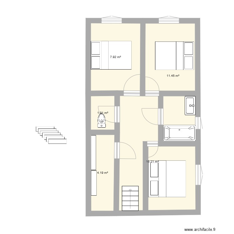 haut. Plan de 0 pièce et 0 m2