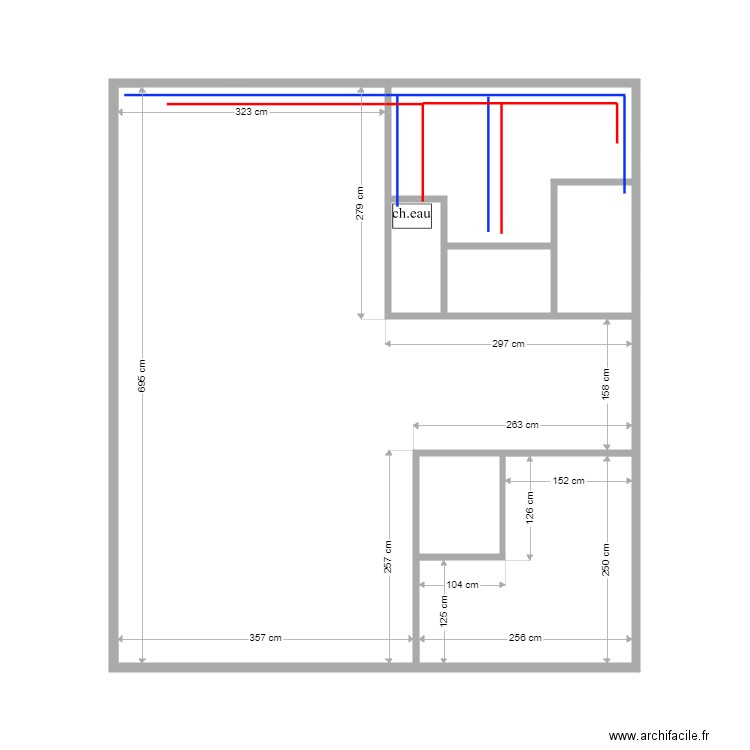 SIEGEL1 eau2. Plan de 7 pièces et 42 m2