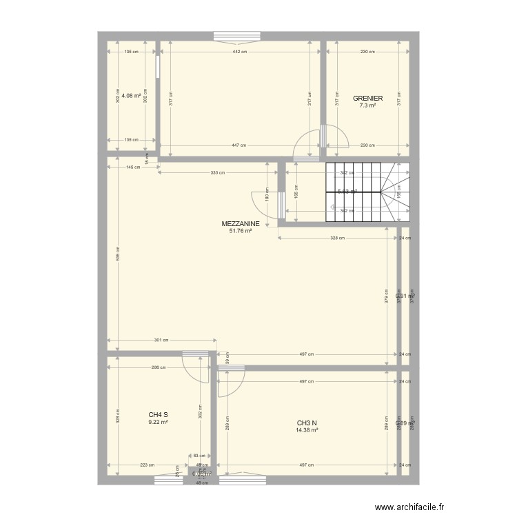 Brusvily Etage. Plan de 0 pièce et 0 m2