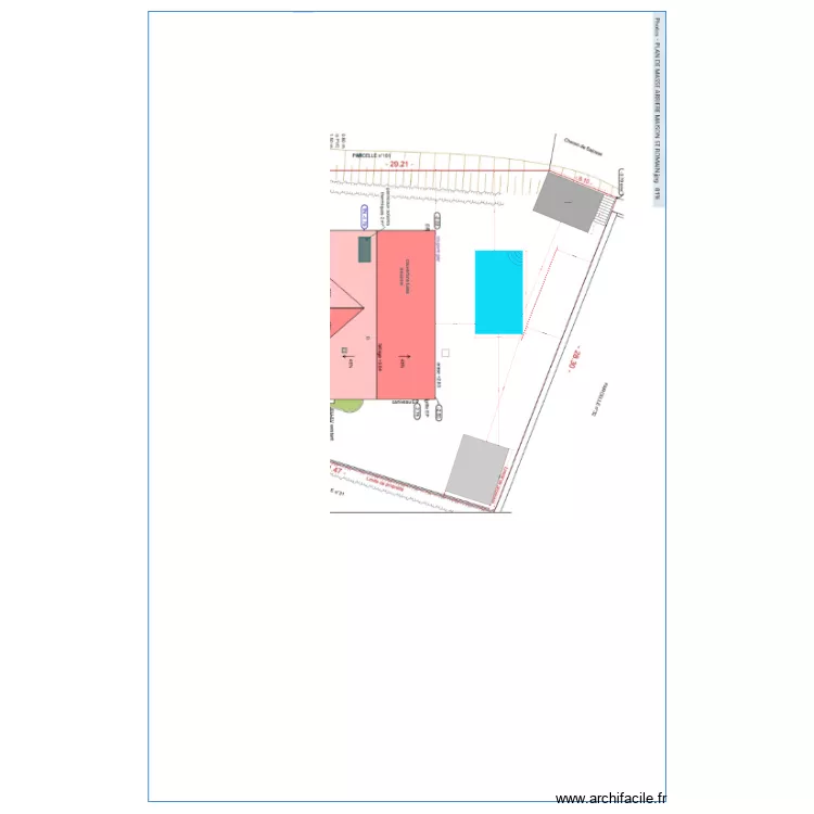 plan de masse arri&egrave;re V1  2025. Plan de 